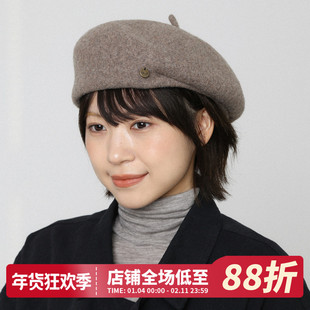 立体定型小香风羊毛呢贝雷帽女冬季显脸小蓓蕾帽法式画家帽云朵帽