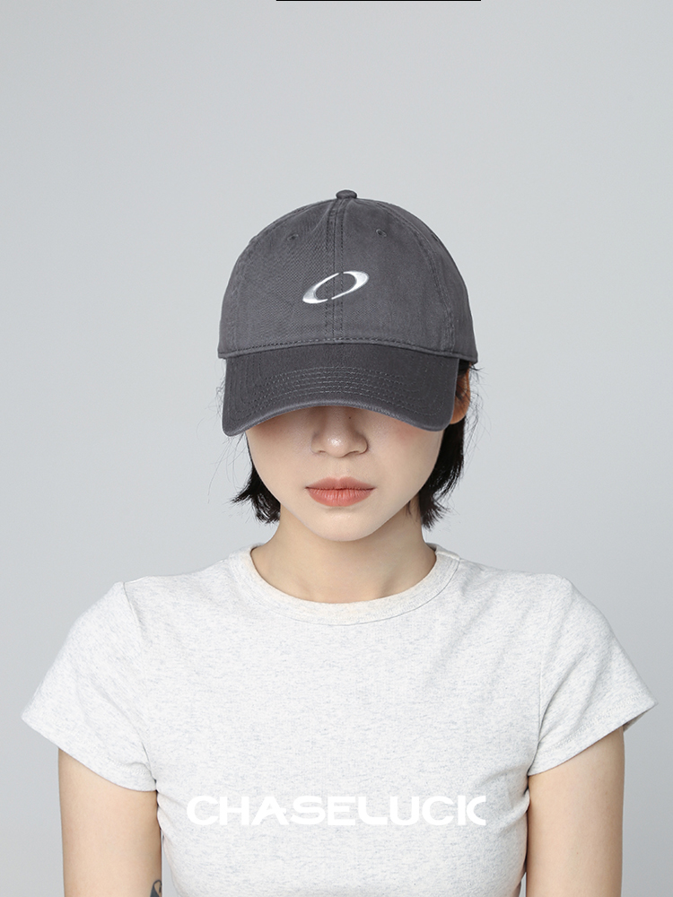 CHASELUCK长乐圆标灰色棒球帽