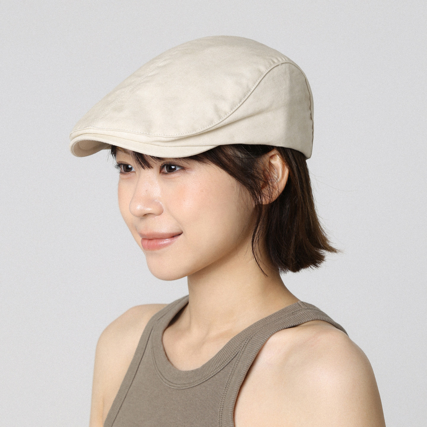 白色透气前进帽女2026夏季新款贝雷帽反戴画家帽日系报童帽鸭舌帽