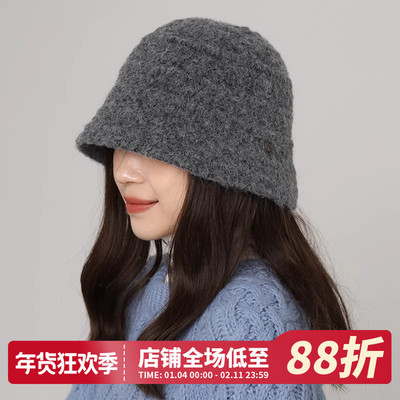 2024新款秋冬针织盆栽帽渔夫帽子