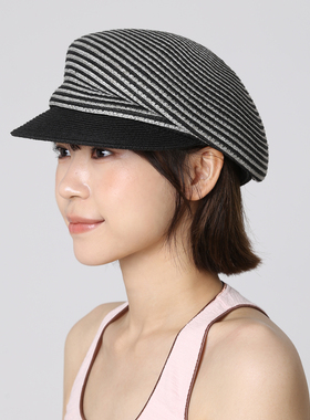 CL3287 条纹不规则定型贝雷帽