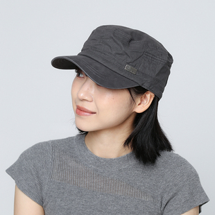 女户外休闲大头围遮阳鸭舌帽子 平顶帽夏季 新款 灰色防晒棒球帽美式