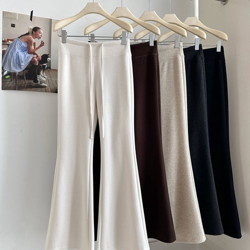 LU系蛋白羊绒微喇裤女加厚女秋