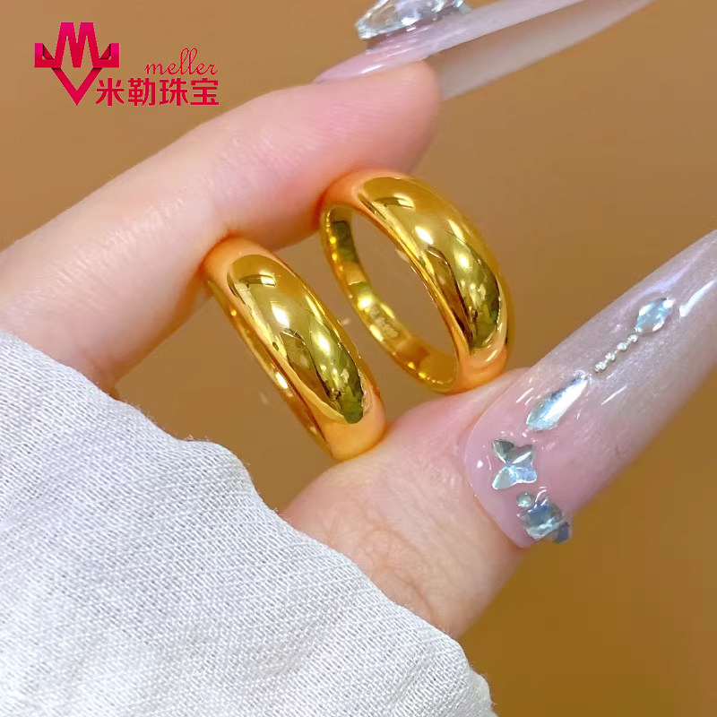 5D硬金黄金海豚背小金坨戒指女999足金光面素圈新款纯金指环送礼,黄金,手饰,淘宝优惠券,粉丝福利购,淘宝优惠卷