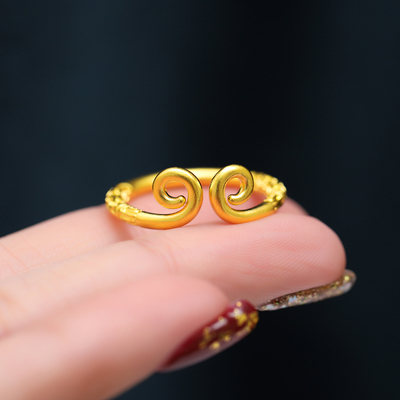 紧箍咒戒指实心古法悟空对戒男女