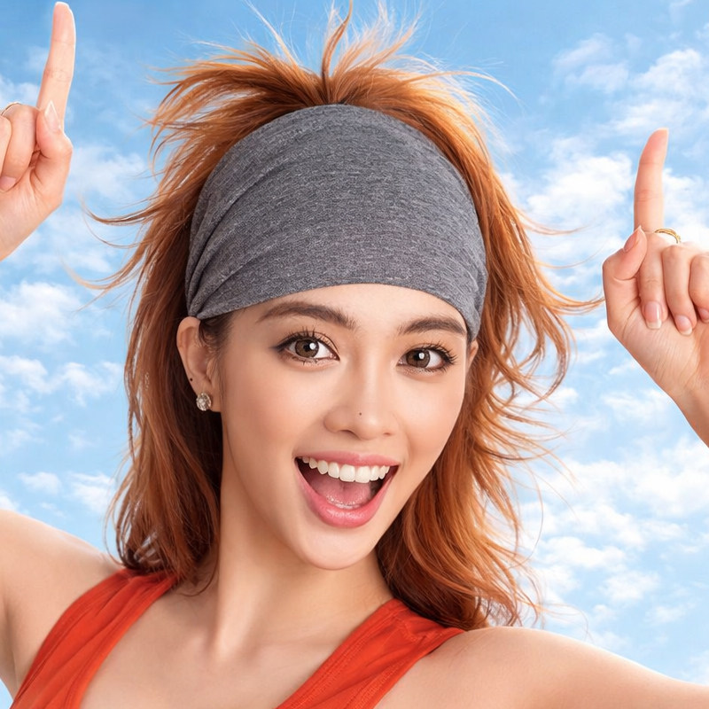 清仓瑜伽发带运动束发带吸汗女加宽亲肤短发头带高弹头巾发箍女图片