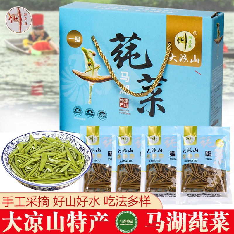马湖莼菜四川大凉山雷波特产新鲜纯菜马蹄餐饮野生菜礼盒装1000g