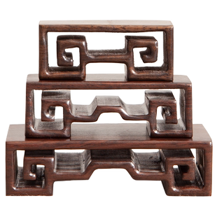 黑檀木书卷底座实木卷书几茶道茶具茶杯小玉石头物件桌面摆件托架