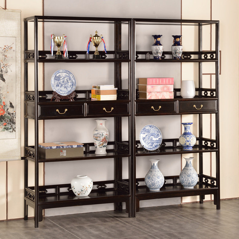 红木紫光檀多宝格仿古董客厅玄关陈列柜置物架实木中式隔断博古架