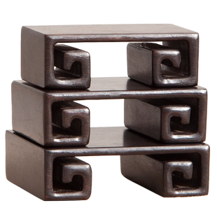 酸枝木摆件底座实木中式印章玉石头底座紫光檀小书卷木托工艺品