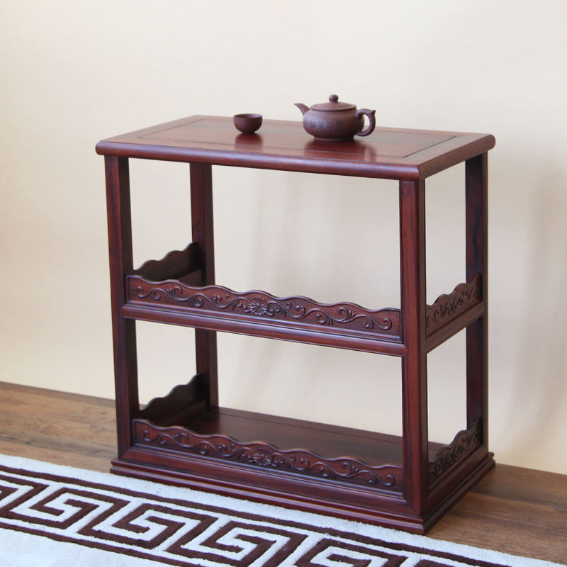 红木茶水架实木质泡茶烧水架黑檀木茶桌中式茶台功夫小茶几置物架