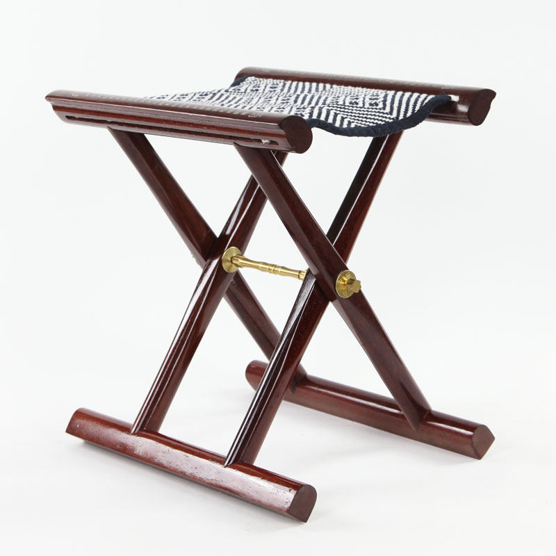 红木色折叠凳子马扎小休闲凳户外钓鱼凳乘凉凳垂钓木凳折叠椅便携