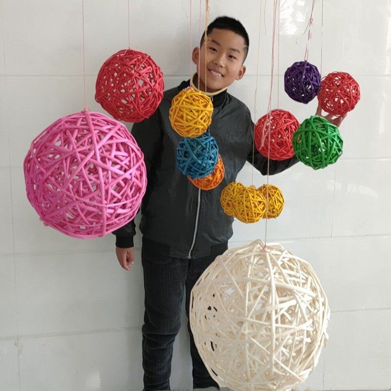 彩色藤球柳球售楼部交房仪式干枝装饰幼儿园手工编织鹦鹉逗鸟玩具,鲜花速递/花卉仿真/绿植园艺,仿真花,淘宝优惠券,粉丝福利购,淘宝优惠卷