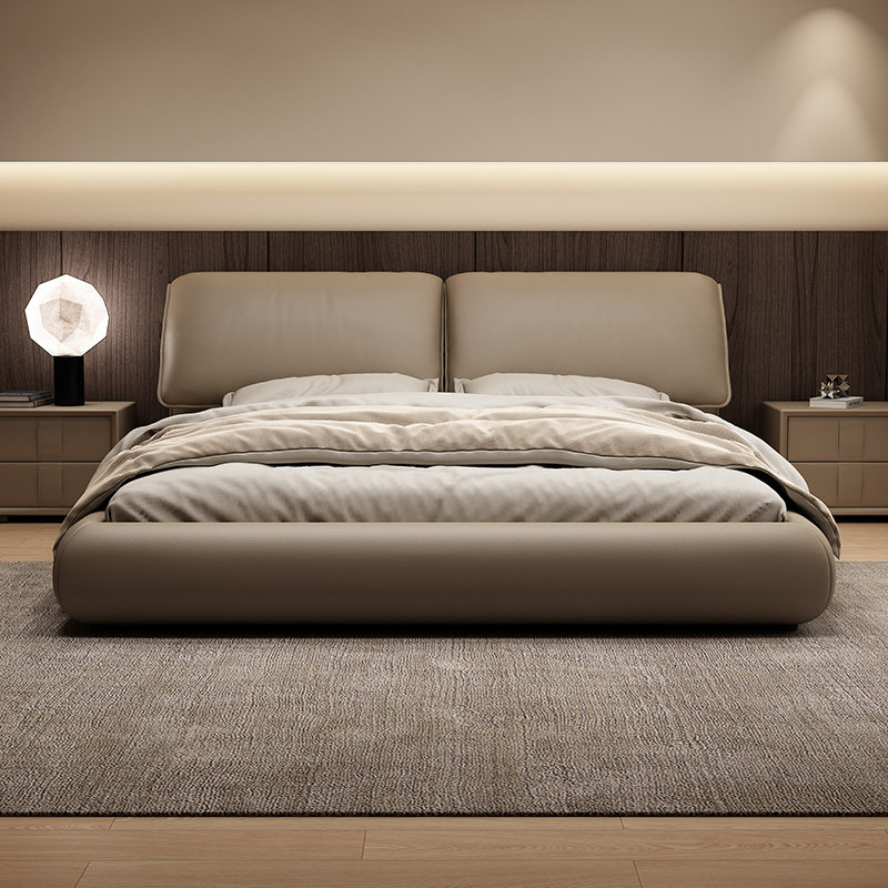 佐慕意式极简黑色高端大气主卧床