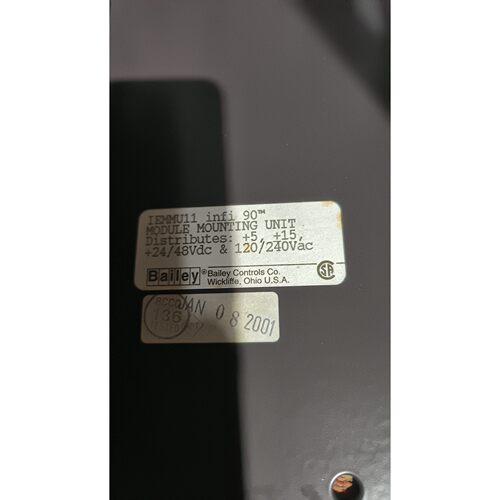 Bailey贝利IEMMU11模块安装单元 IPECB11 NTDI0全新原装拍前请询