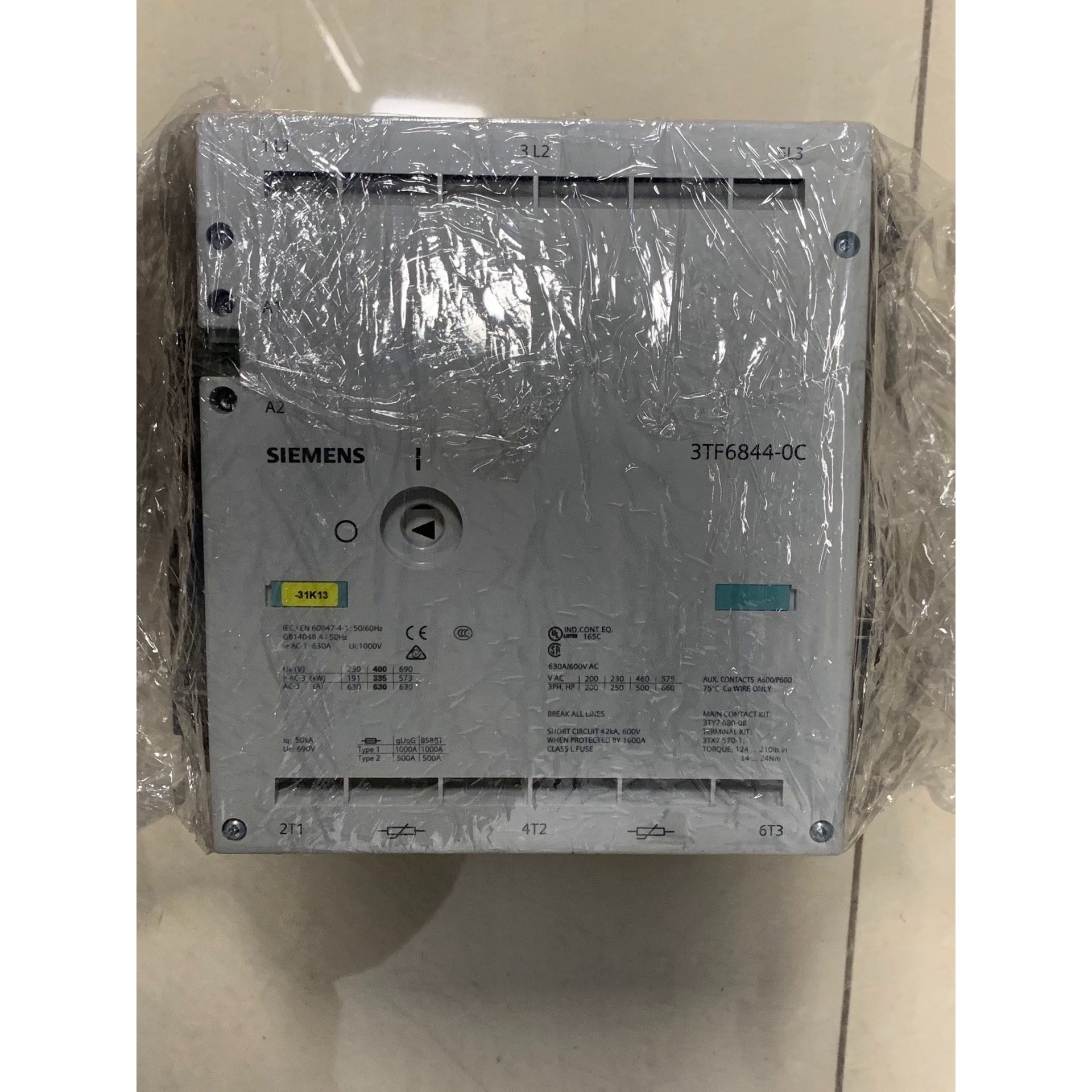 西门子接触器3TF6844-0CM7 全新原装拍前请询价