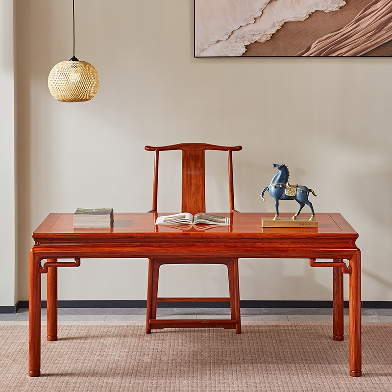 贡艺名居红木家具缅花紫檀新中式