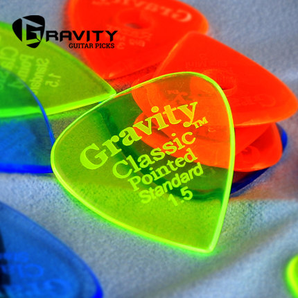 美产手工Gravity 电吉他拨片 半透明贝司重力速弹防滑耐磨Picks