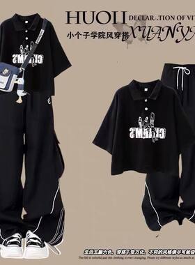 爵士舞服装少女套装kpop跳舞上衣嘻哈街舞裤子初中学生团体演出服