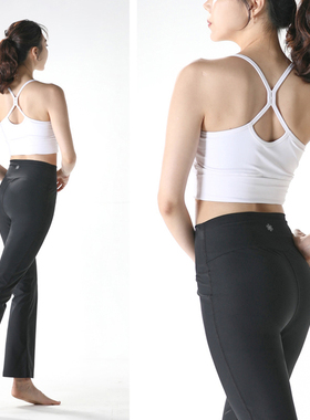 现货新品防震运动黑色显瘦健身背心瑜伽服短款吊带露脐上衣舞蹈女