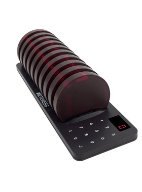 RETEKESS TD162无线取餐器 触摸按键一拖10奶茶店餐厅排队器叫号