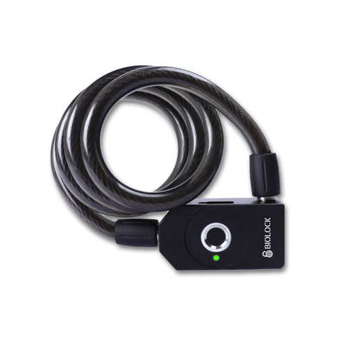 指纹锁山地车自行车单车锁公路车钢缆锁带钥匙防水玻璃门锁