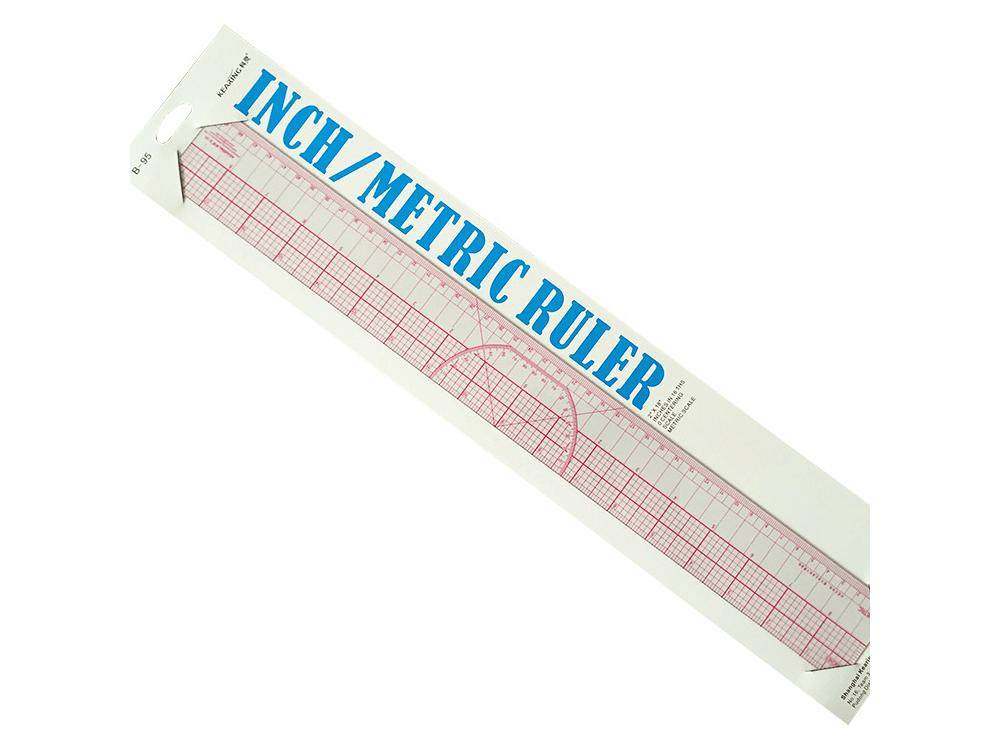 科灵B-95放码尺 内置刻度式 公英制对照 打板尺服装尺 裁缝尺