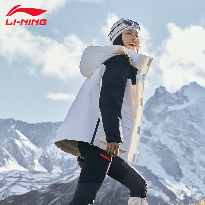 李宁羽绒服女长款冬季新品鸭绒