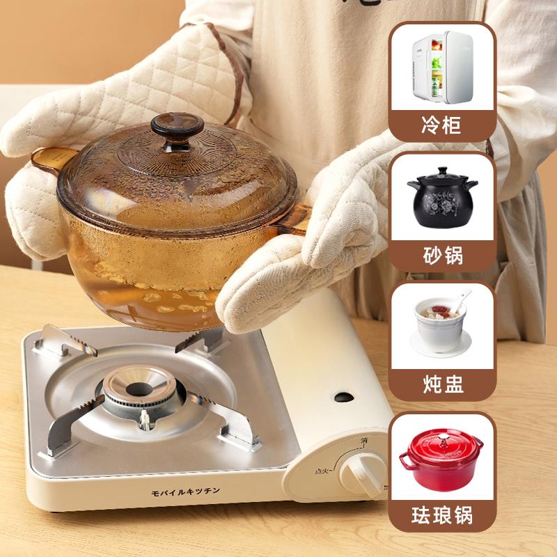 防烫手套耐高温蒸烤箱用棉布手套棉麻防滑微波炉隔热手套厨房家用