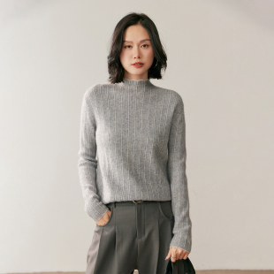 毛衣女高级感洋气上衣 35%山羊绒时髦针织打底衫 送礼 假一赔十