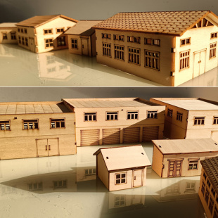 diy手工制作农村小房子平房厂房屋沙盘建筑模型场景拼装益智材料