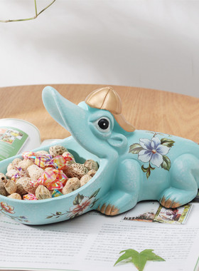 美式风树脂糖果盒茶几杂物摆件