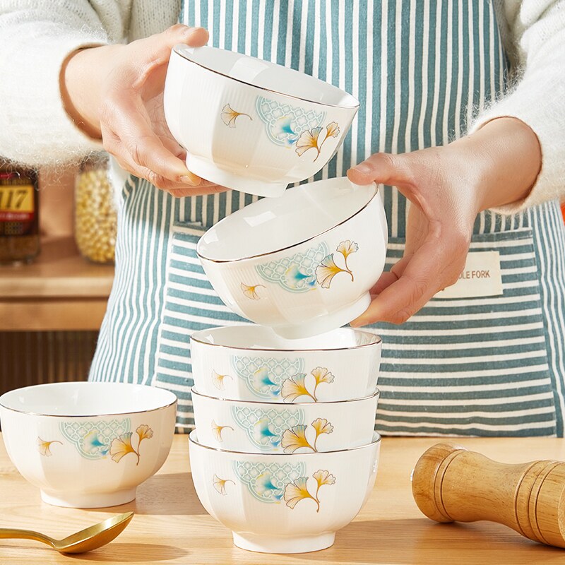 清仓特价碗若岚加厚陶瓷米饭碗