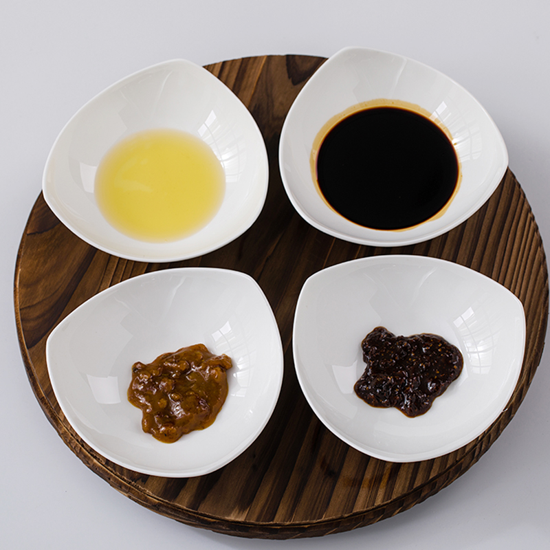 纯白酱油酒店餐厅摆台陶瓷小碟子
