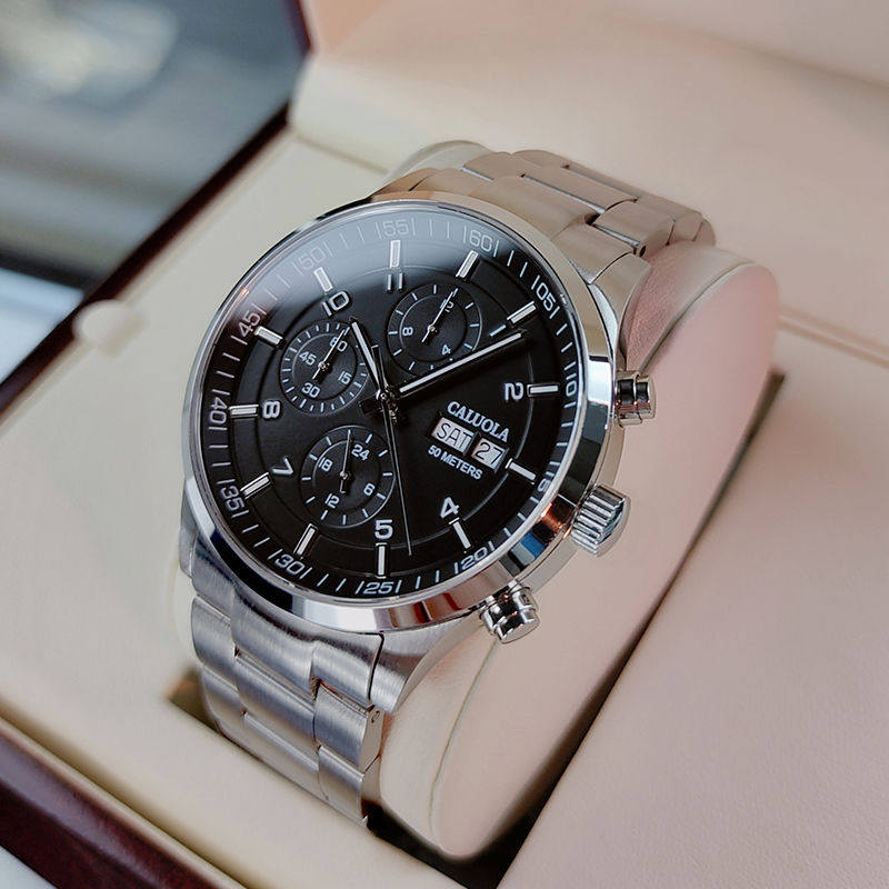 卡罗莱全自动机械表男表皮带男士手表防水钢带商务十大潮品牌正品