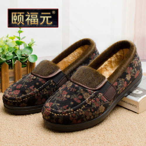 老北京布鞋冬妈妈鞋女奶奶鞋加绒