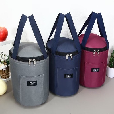 圆形保温袋饭盒包大容量保温桶袋子加厚铝箔饭盒袋便当包学生餐包