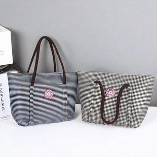 大容量新款拉链加厚防水手拎袋妈咪包旅游包手提通勤单肩包文件袋