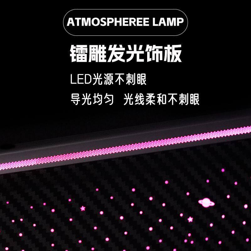 适用于14-25款保时捷Macan氛围灯改装星空幻彩碳纤纹饰板气氛灯