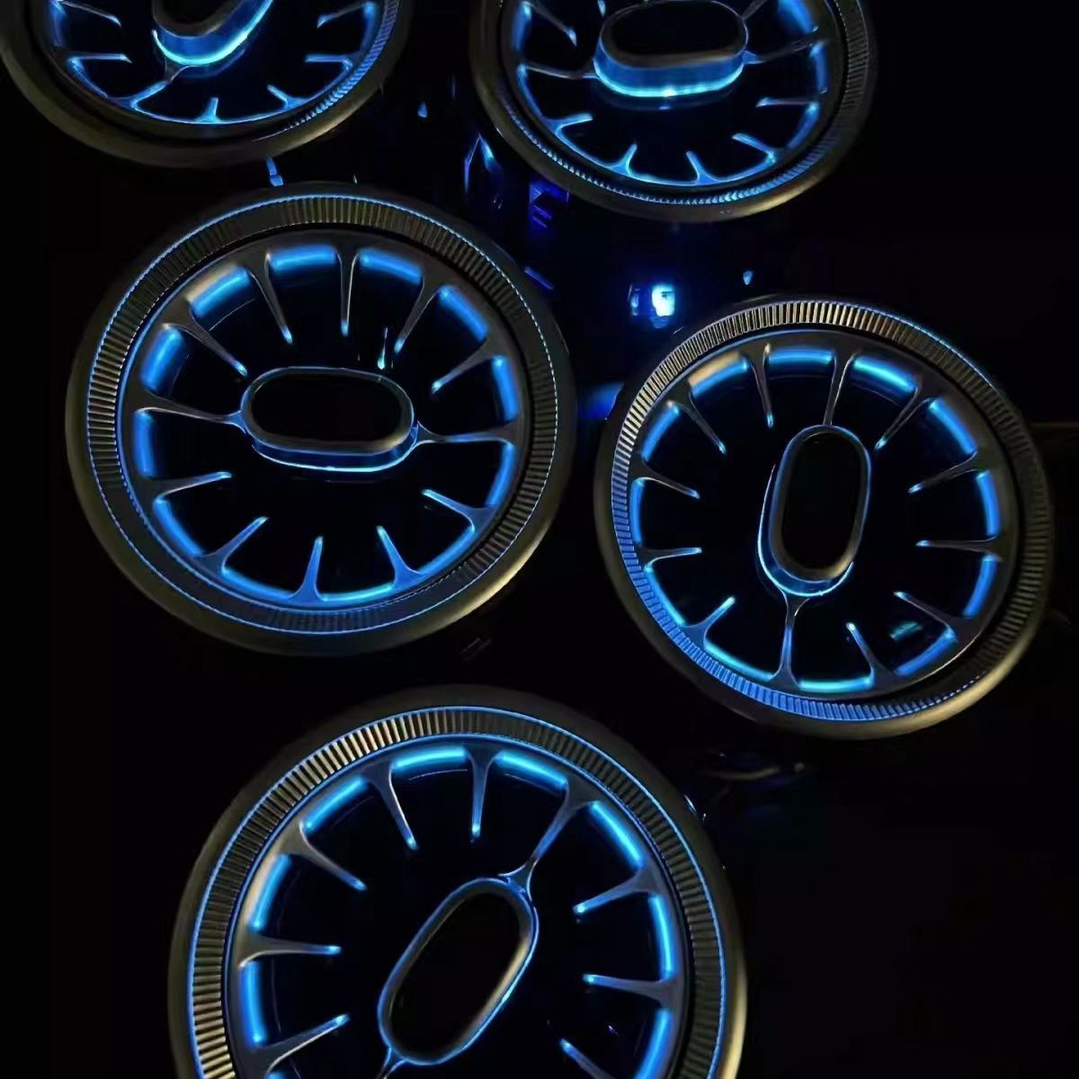 魏派vv5vv6vv7酷熊坦克500改装奔驰涡轮发光出风口氛围灯无损安装