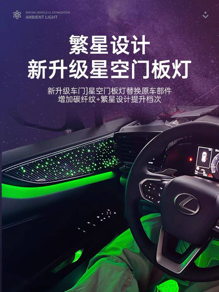 适用雷克萨斯NX星空氛围灯nx260动态炫彩气氛灯350h车内灯NX400h+