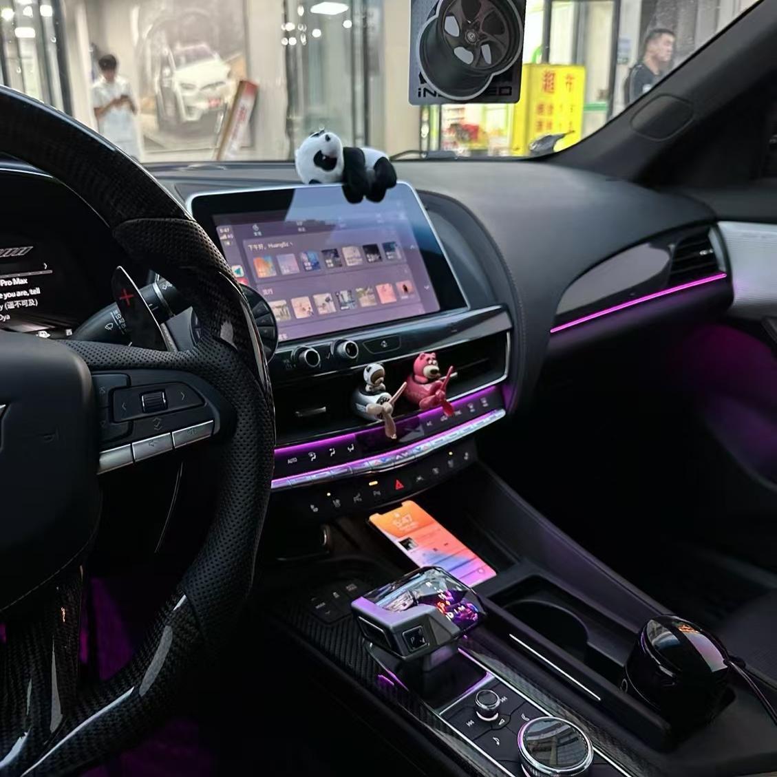 凯迪拉克CT5CT6XT6XT5XT4改装飞机游艇水晶挡把三件套