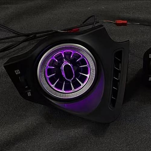 雷克萨斯is300改装升级涡轮发光空调出风口氛围灯