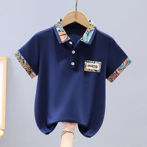 男童短袖polo衫2025夏季新款半袖