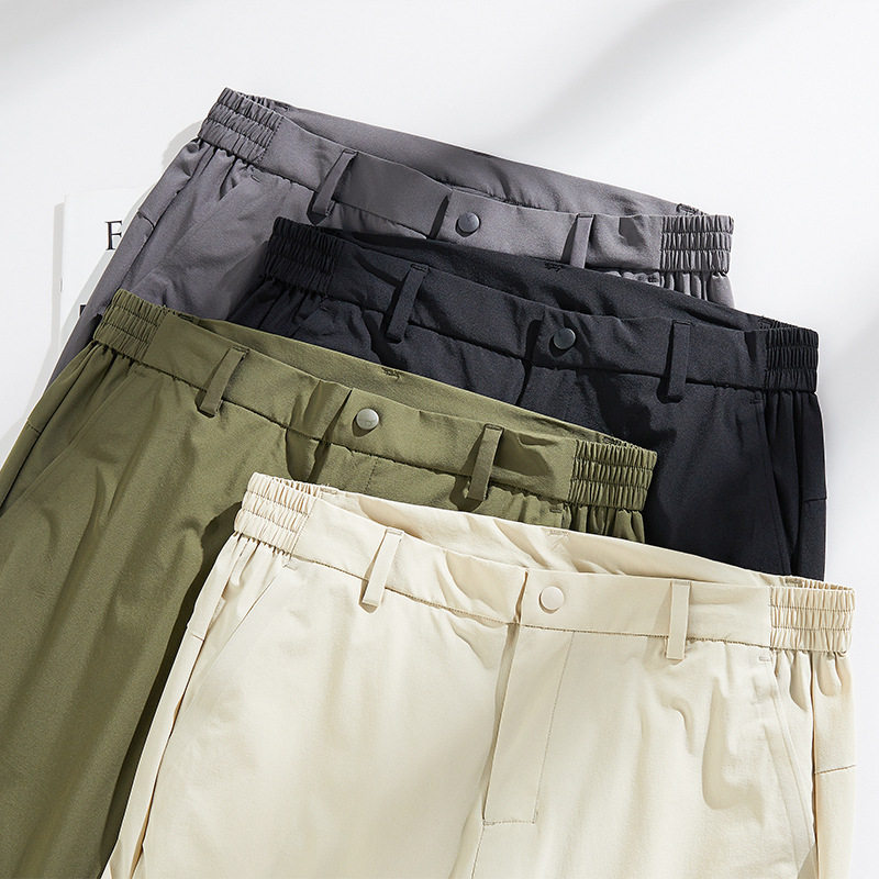 冰丝裤子男士夏季薄款宽松直筒西裤速干运动休闲夏天长裤女西装