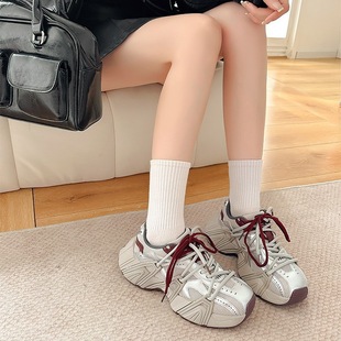 网面厚底增高老爹鞋 6cm老爹鞋 女休闲 运动鞋 2025夏季 跑步鞋 新款