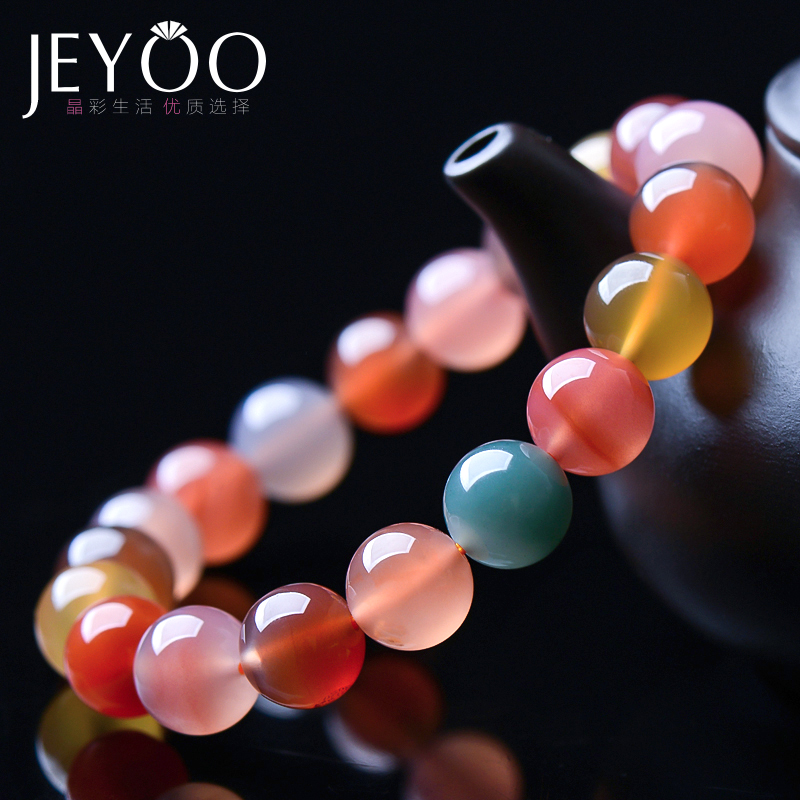 jeyoo/¾§ÓÅÑÎÔ´Âêè§ÊÖÁ´ Çé¿îÌǹûÉ«µ¥È¦Âêè§ÊÖ´®Ë®¾§ÊÎÆ·ÀñÎï
