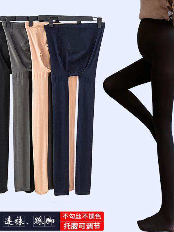 가을 겨울 산부인과 레깅스 가을 웨어 발 디딜 틈 없는 스타킹 살색 벨벳 및 두툼한 여성용 배 지지 팬티스타킹