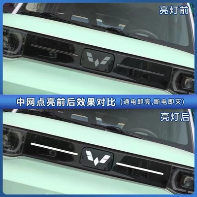 五菱mini新款升级带灯亮标前中网