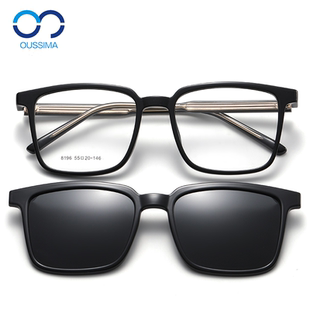 可上翻磁吸套镜外配太阳镜二合一磁吸眼镜偏光男士近视墨镜夹片女